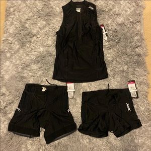NWT Zoot Endurance Tri Tank and 2 pairs of Zoot Endurance Tri Shorts XS in Black